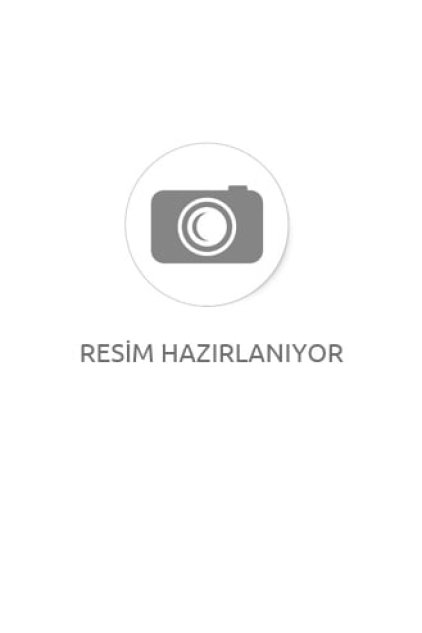 Pileli Desenli Keten Elbise - Mavi