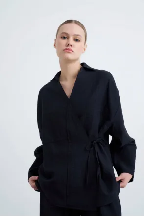 Bluz Pantolon Takım - Siyah