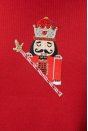 By Modal Kurşun Asker Nakışlı Swearshirt - Kırmızı