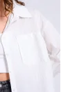 Gri Çizgili Gömlek - Beyaz