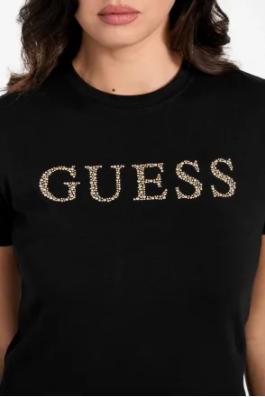 Guess Kadın Kısa Kol Tshirt - Siyah
