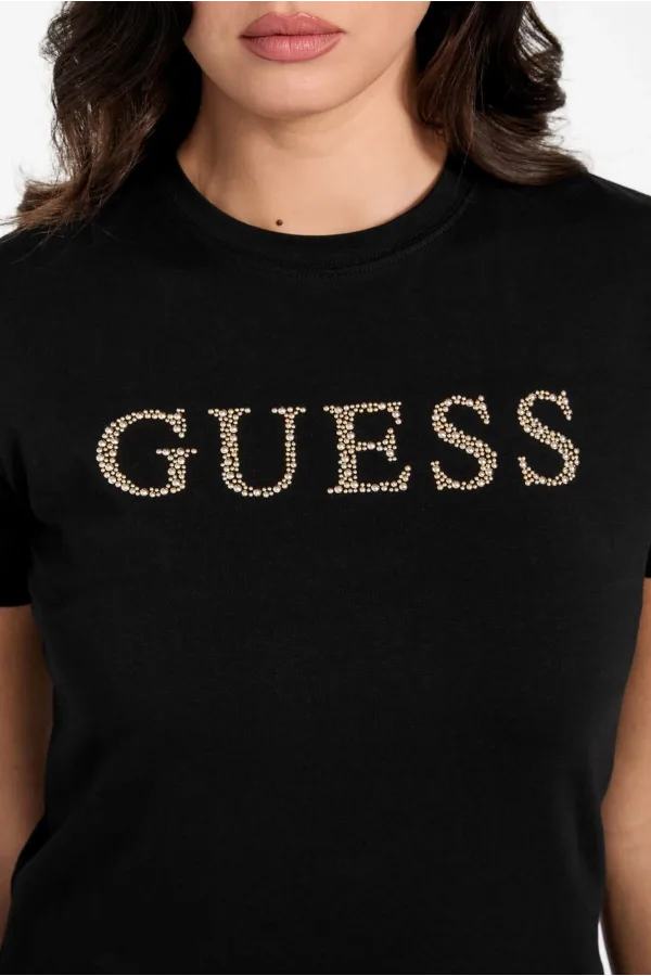 Guess Kadın Kısa Kol Tshirt - Siyah