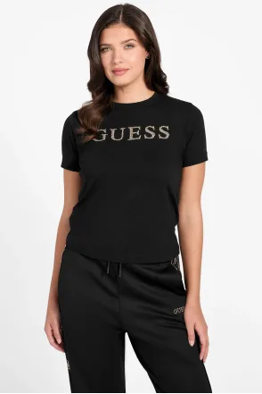 Guess Kadın Kısa Kol Tshirt - Siyah