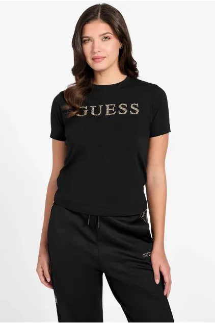 Guess Kadın Kısa Kol Tshirt - Siyah