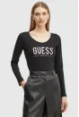 Guess Los Angeles Logolu Uzun Kol Bluz - Siyah
