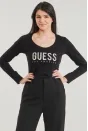 Guess Los Angeles Logolu Uzun Kol Bluz - Siyah