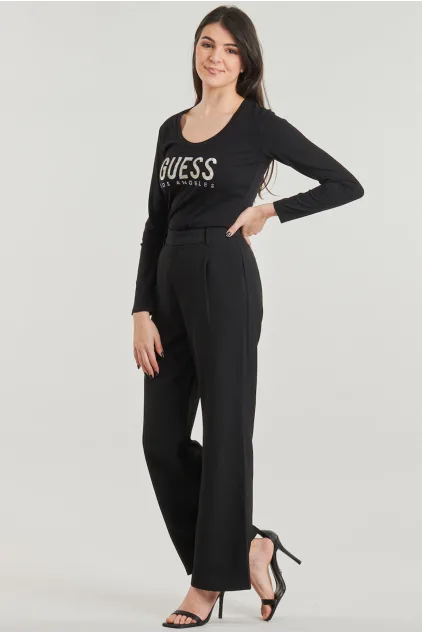 Guess Los Angeles Logolu Uzun Kol Bluz - Siyah