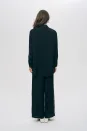  İşlemeli Oversize Gömlek - Siyah