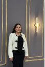 Önü İliklemeli Peluş Ceket Mont