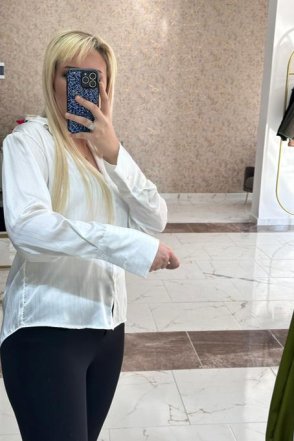 Orjinal Marka Simli Saten Gömlek - Beyaz