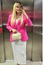 Örme Pilise Etek - Beyaz