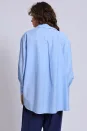 Oversize Cepli Gömlek - Mavi