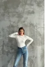 OYS Kayık Yaka Badi - Krem