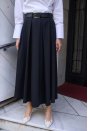 Poliviskon Kemerli Etek - Siyah