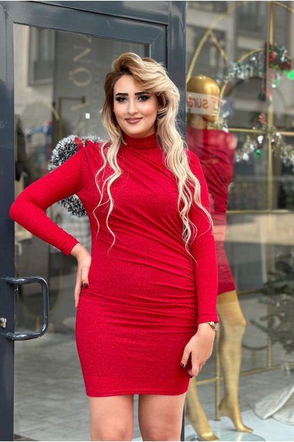Simli Elbise - Kırmızı