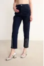 Taşlı Denim Pantolon - Lacivert
