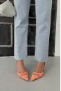 Melisa Önal | Taşlı Mom Fit Kot Pantolon - Açık Mavi