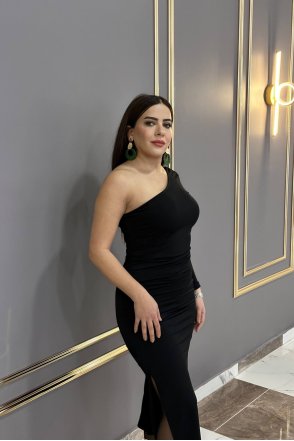 Tek Kol Elbise - Siyah