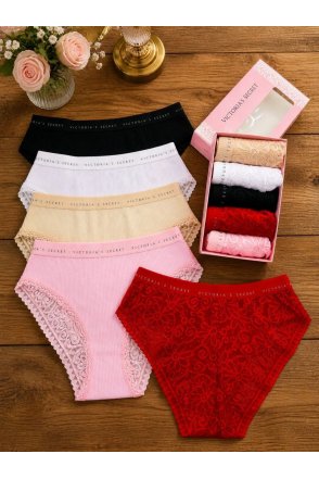 Victoria Secret Bayan 5'li Dantelli Kaşkorse