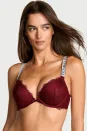 Victoria Secret Taşlı Dantelli Takım - Bordo