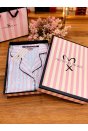 Victoria Secret Çizgili Uzun Pijama Alt Üst Takım - Pembe