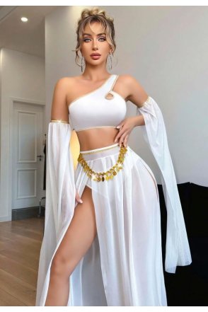 Kadın Fantazi Beyaz Özel Tasarım Harem Kostüm 2274