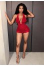Kadın Kırmızı Parlak Fantezi Gece elbisesi 5039