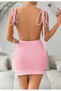 Pembe Fantezi Clup Elbisesi 5034