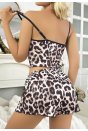 Leopar Desenli Şortlu Gecelik Pijama Takımı