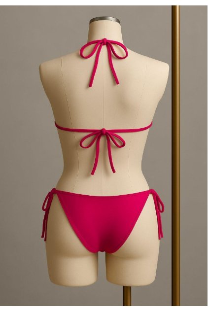 Kadın Fuşya Yandan Bağlamalı Bikini Mayo Takımı