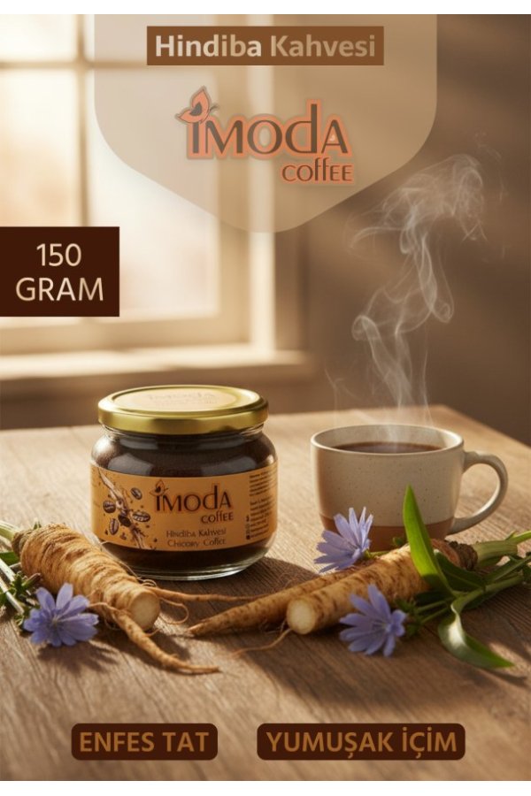Hindiba Kahvesi 150 gr Cam Kavanoz – 60 Kullanımlık Granül Kahve, Yumuşak İçim