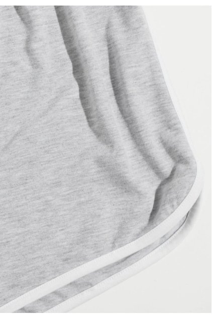 Kadın Gri Askılı Crop Top ve Şortlu Gecelik Takım