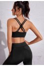 Kadın Siyah Fileli Crop Top Büstiyer