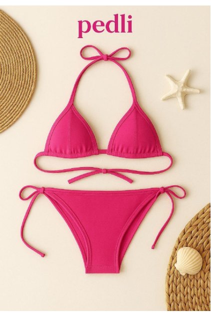 Kadın Fuşya Yandan Bağlamalı Bikini Mayo Takımı