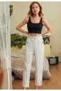 Kadın Siyah Kalın Askılı Crop Top Büstiyer