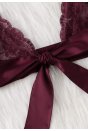 Kadın Bordo Dantelli & Kurdelalı Sütyen Külot Takımı