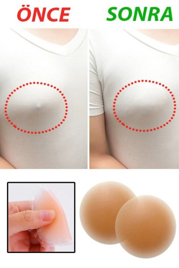 Kadın Ten Silikon Göğüs Ucu Gizleyici Nipple Cover