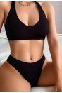 Kadın Siyah Seamless Tanga Sütyen Takım