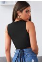 Kadın Siyah Çapraz Bağlamalı Crop Top Büstiyer