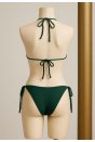 Kadın Yeşil Yandan ve Boyundan Bağlamalı Bikini Mayo Takımı