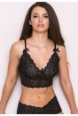 Kadın Siyah Şortlu Dantelli Bralet Takımı