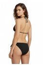 Kırmızı Dantel Detaylı Siyah Bikini Takımı – Ayarlanabilir İpli, İçten Şardonlu, Kadın Mayo