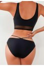 Kadın Siyah Çapraz Ip Detaylı Şık Bikini Takımı