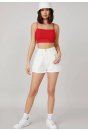 Kadın Kırmızı Ip Askılı Crop Top Büstiyer
