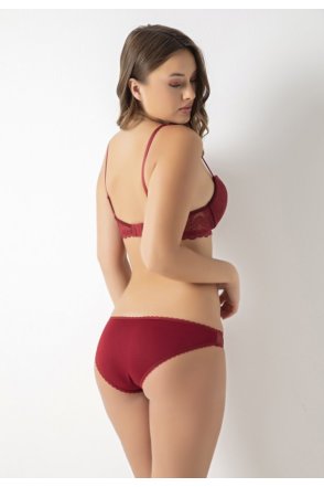 Kadın Bordo Straplez Push Up Dolgulu Sütyen Külot Takımı