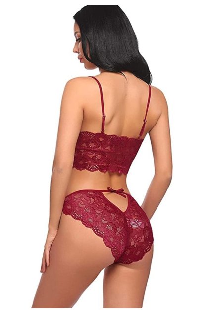 Kadın Bordo Belden Bağlamalı Şık Büstiyer Sütyen