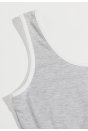 Kadın Gri Askılı Crop Top ve Şortlu Gecelik Takım