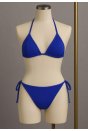 Kadın Mavi Yandan ve Boyundan Bağlamalı Bikini Mayo Takımı